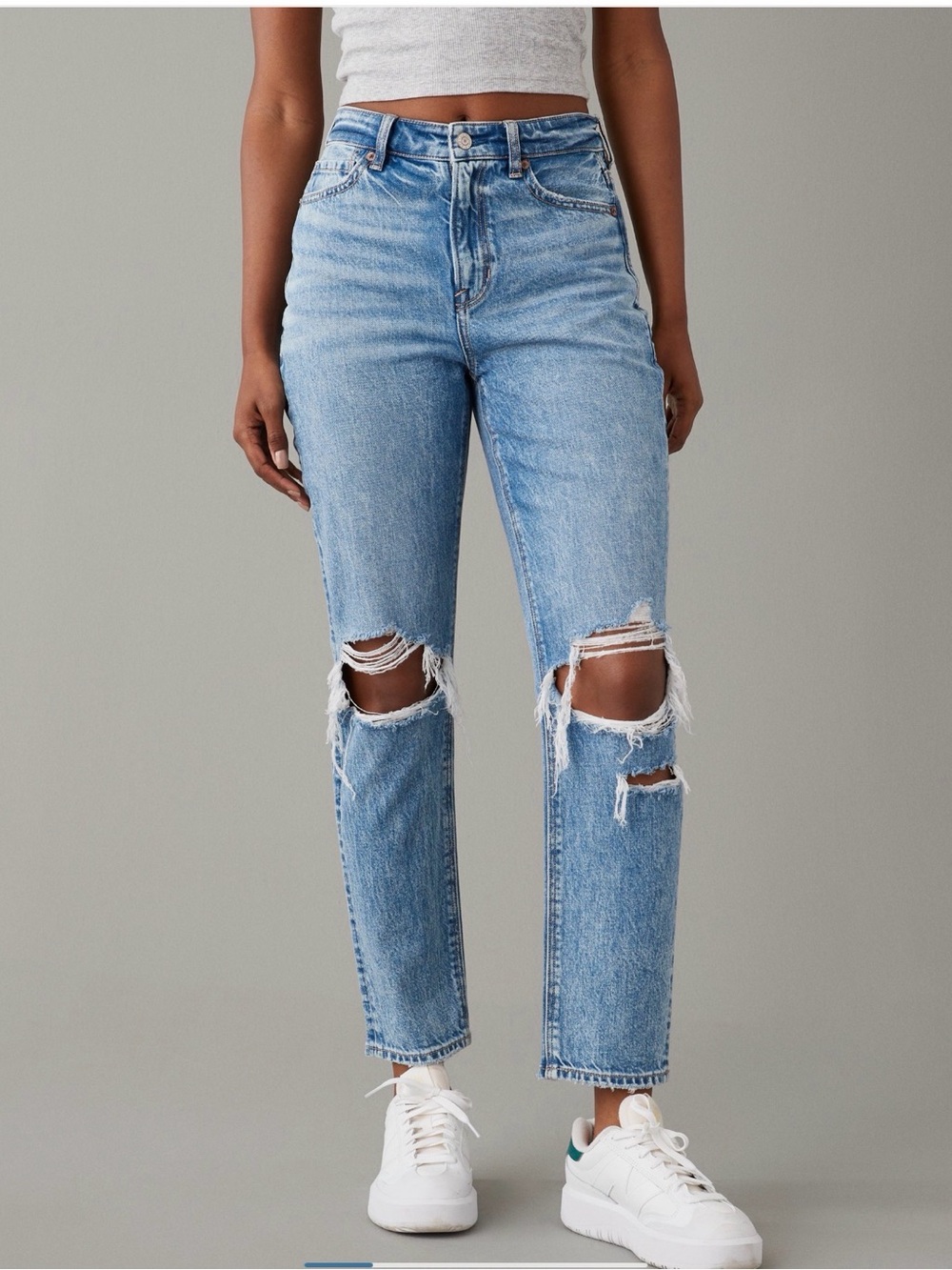 American Eagle Outfitters Light Blue Distressed Jeans